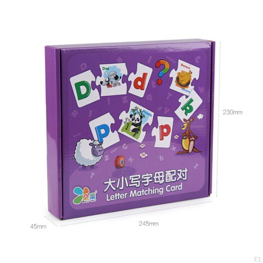 Alphabet Matching Cards HandEye Coordination Wood Letter Activity Set Wooden Puzzle