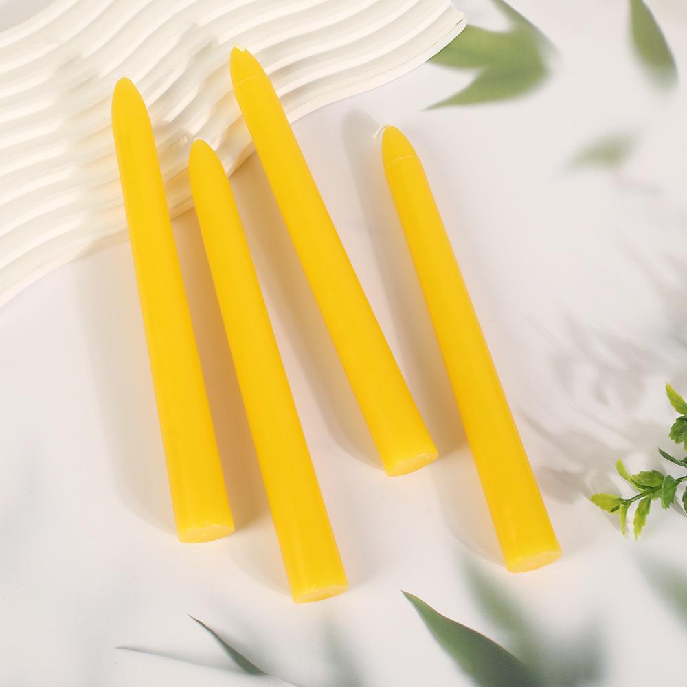 Handmade Yellow Beeswax Cone Pole Long Pole Candle Home Non-romantic Wedding Candlestick Pole Wax
