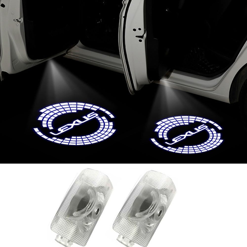 DISYEE Laser Logo Light, Quartz Glass Material, Fade-Resistant Courtesy Light, Logo Courtesy Lamp, Set of 2