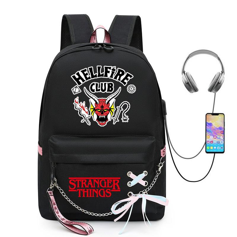 Stranger Things Student Backpack USB Charging Backpack KTB