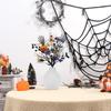 1PC Maple Leaf Arrangement Bookcase Decor With Pumpkin and Maple Leaves Home Artificial Black Tree Desktop Vase Filler Party