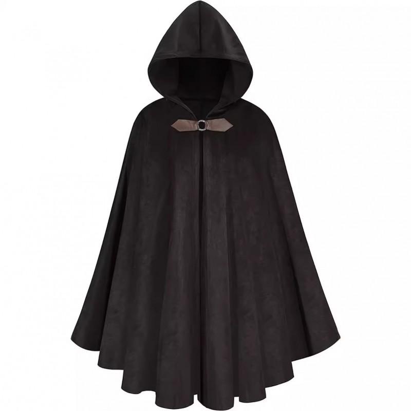 Medieval Faux Suede Cloak Halloween Warrior Cosplay Costume Role Play