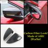 For Mazda CX30 CX-30  - 2025 Car Rearview Mirror Side Wing Cap Decoration Cover Trim Carbon Fiber Exterior Accessories