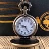 Vintage Bronze Poker Cartoon Quartz Pocket Watch for Men Women