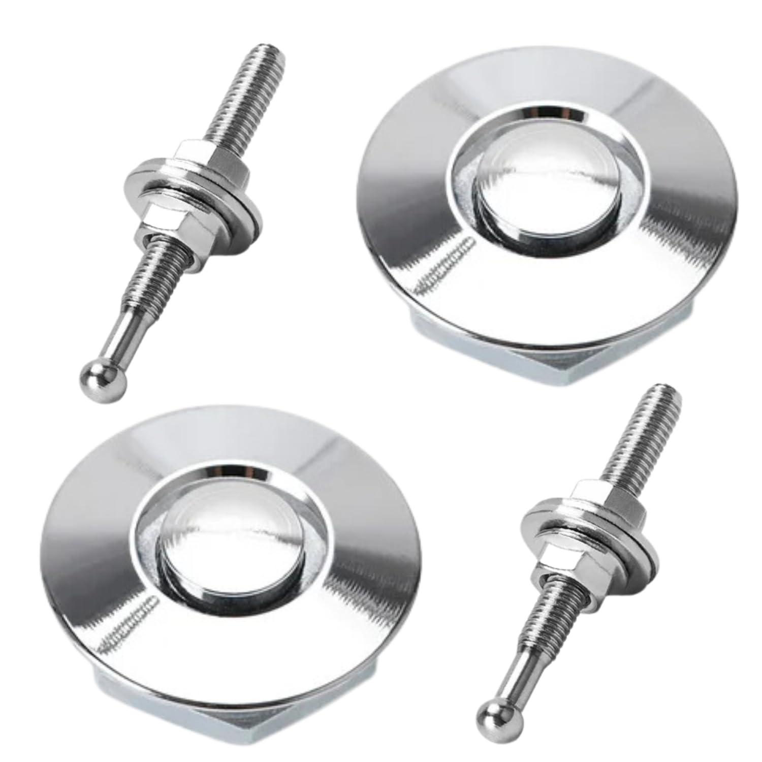 

MSMint Bonnet Pin Quick Release Bonnet Pin Push Type Aluminum Universal Hood Pin серебряный