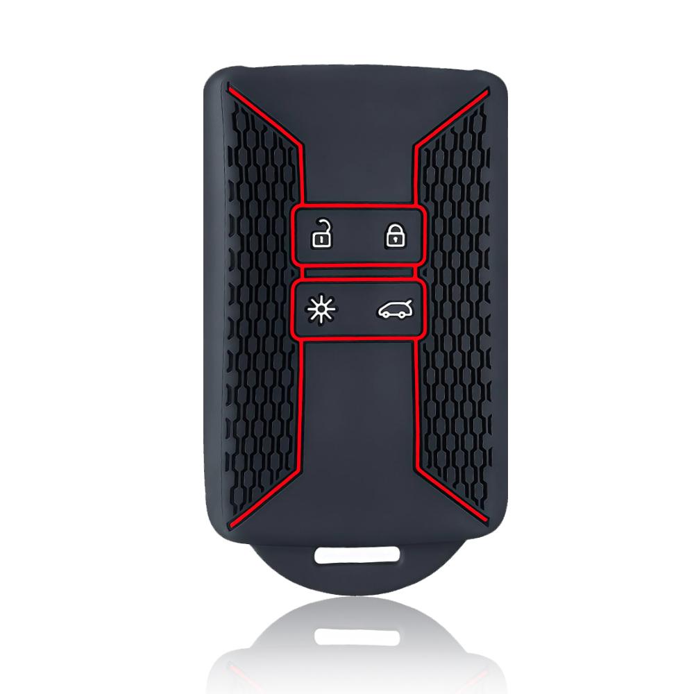 

Силиконовый чехол-брелок для автомобильного ключа Renault Captur Megane Talisman Espace Clio Zoe Koleos Scenic 4 Arkana Dacia Sandero Карта красный