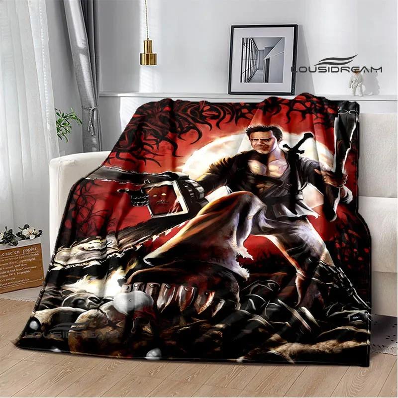 Movie The Evil Dead Printed Blankets Picnic Blanket Flannel Warm Blankets Soft Cozy Blanket Home Travel Blanket Birthday Gift