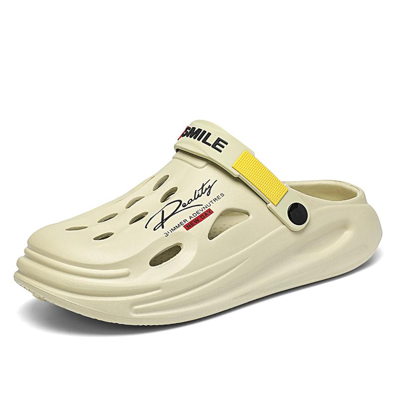 Outdoor Garden Clogs Summer Slippers For Men Couple Casual Shoes Luxury Sandals Comfort Home Soft Slippers 40-45