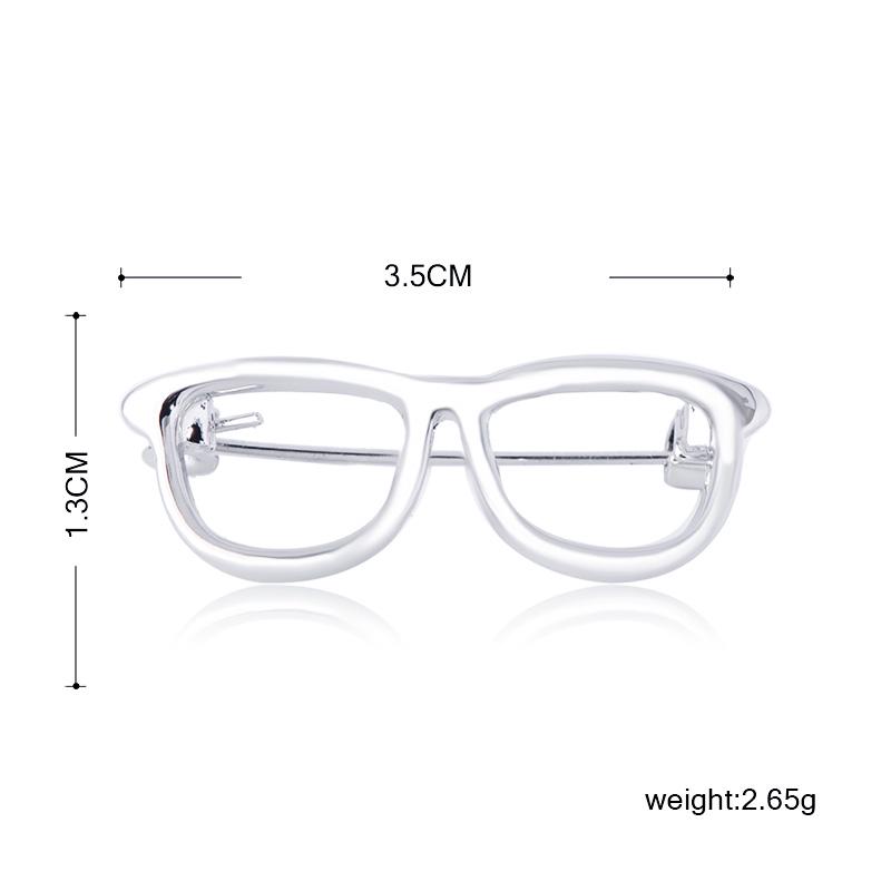 Blucome Simple Elegant Sunglasses Shape Brooches Men's Suit Dress Shirt Collar Women Kids Bag Hat Shirt Button Pins Buckle Gift
