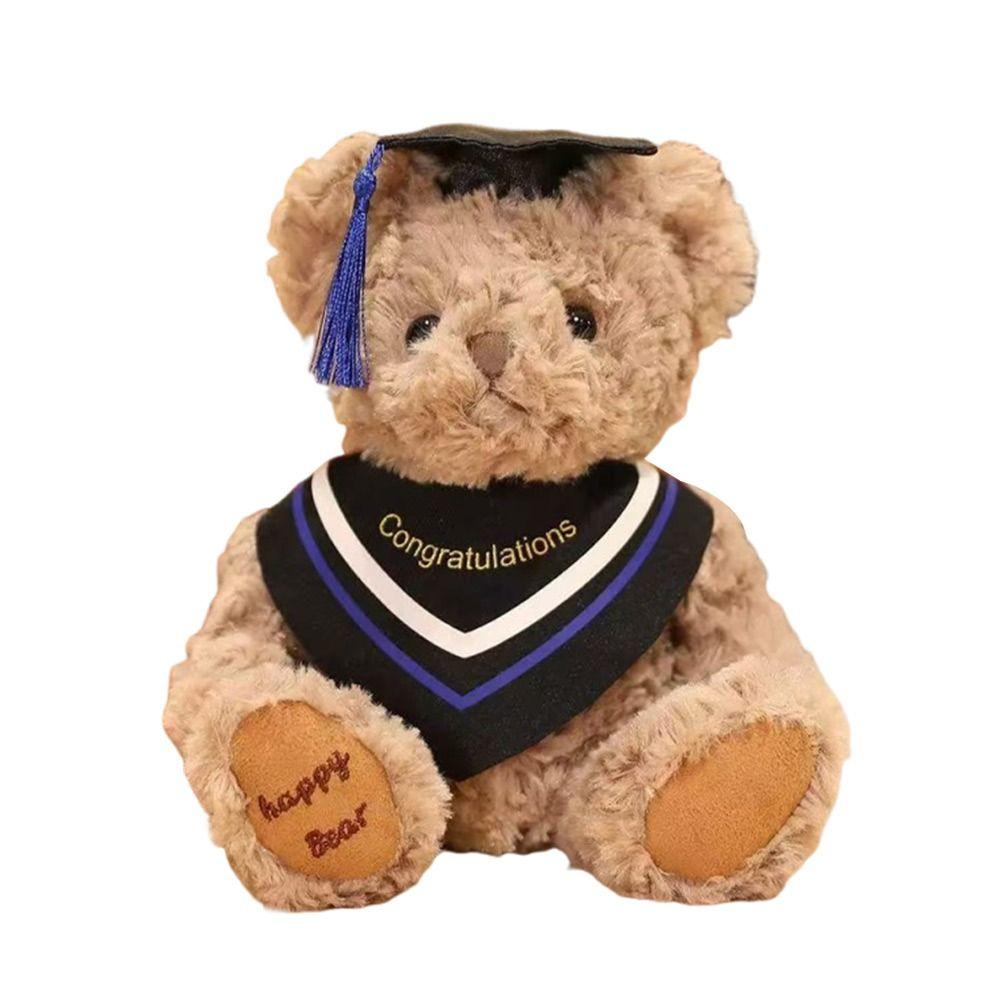 20CM Cute Doctor Bear Plush Toy Soft Graduate Plush Dolls Creative Graduation Bear  Graduate Gift