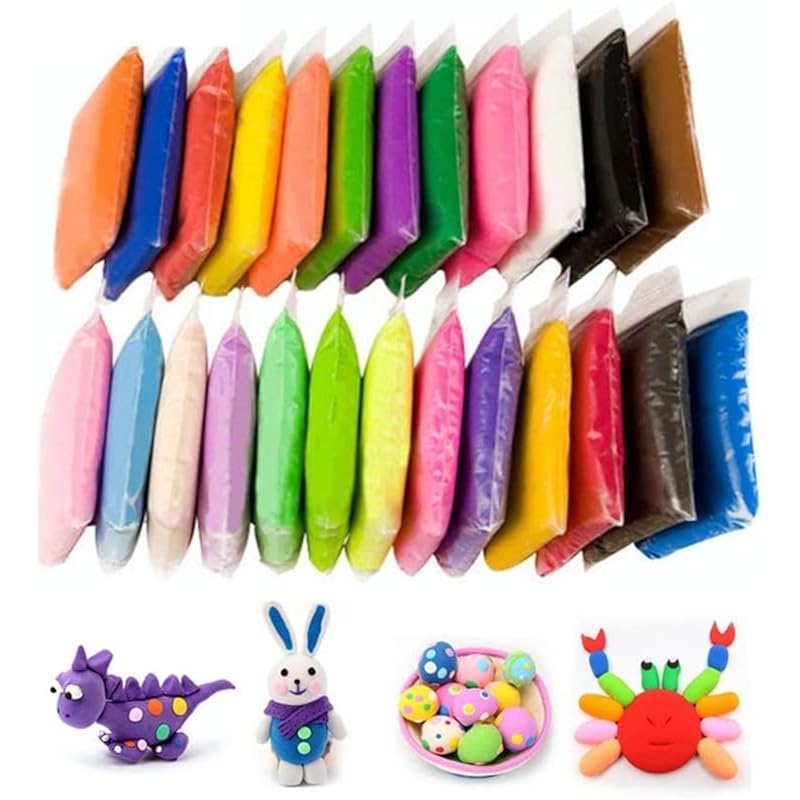 Eclet (Pack Of 1Air Dry Clay, Colorful Children Soft Clay, Creative Art Crafts, Gifts For Kids-Multi Color. Non-Toxic Mo