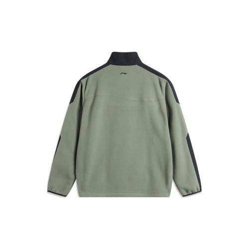 Li Ning LiNing Loose Pullover Long-Sleeve Fleece Sweatshirt for Men, Green