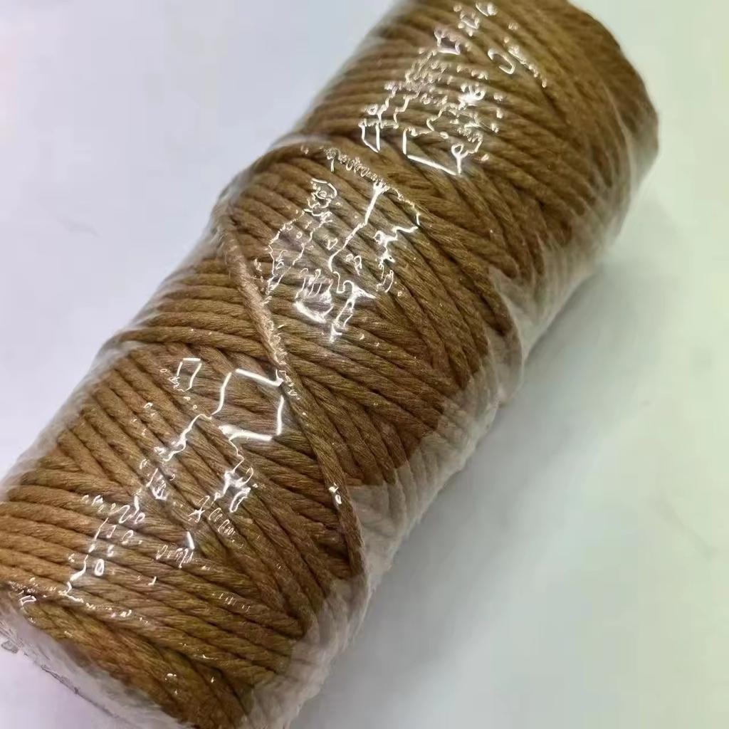 4mm Waterproof Hot Sale Colorful DIY Craft Twine Satin Cord Twisted Cord Natural Macrame Cotton Rope for Bags & Shoes