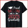 Proud Mom Of A Class Of 2025 Graduate Black Cotton T-Shirt S-5XL