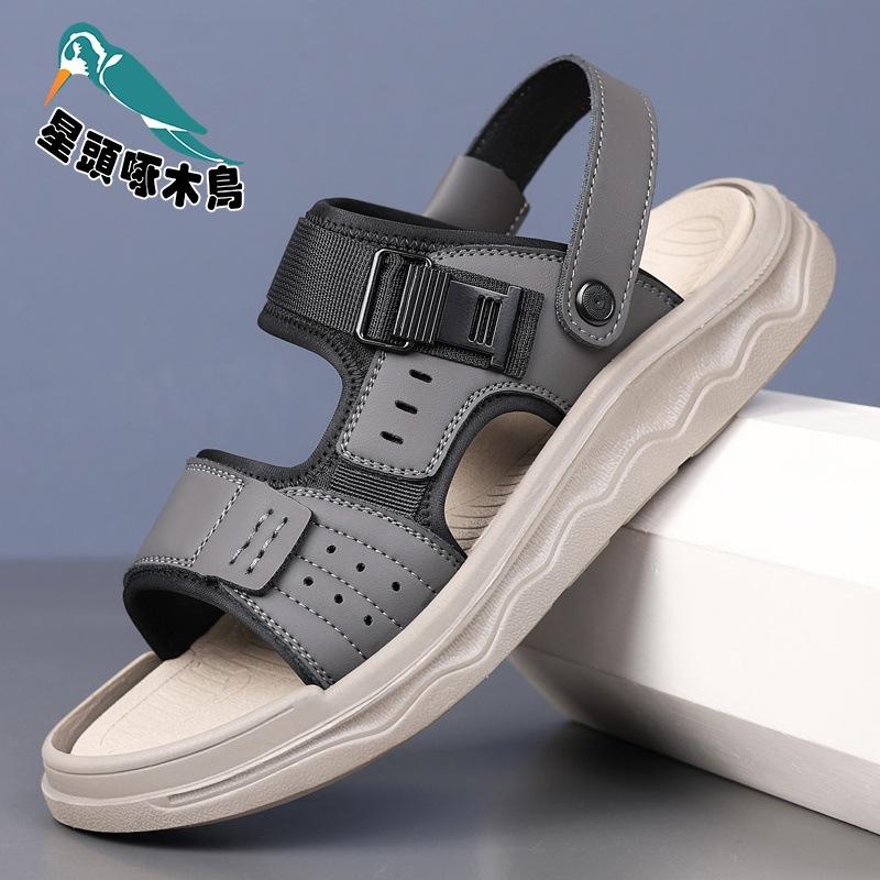 

Beach shoes men s summer wear non-slip and deodorant driving sandals soft-soled outdoor sports sandals 38