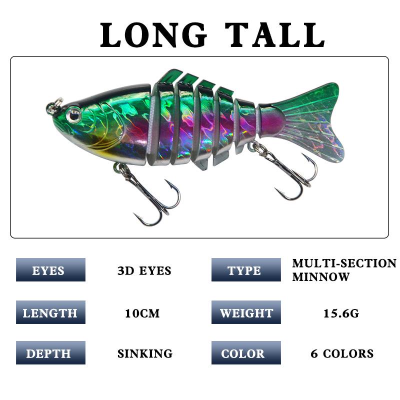 Lure Multi-Section 15.6g/10cm Segmented Hard Bait Fake Artificial Fishing Tackle