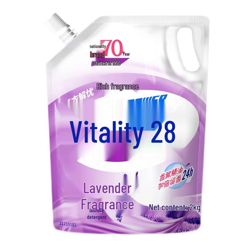 

Vitality 28 Lavender Laundry Detergent - Long-Lasting Fragrance & Stain Removal for Dorms and Homes.