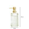 400ml Glass Lotion Bottle Hand Sanitizer Bottle Stripe Pump Head Push Gold Bathroom Body Soap and Soap Liquid Bathroom Storage