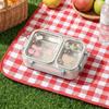 Airtight Food Storage Container 2/3 Grids Insulated Lunch Box Stainless Steel Lunch Box  Students