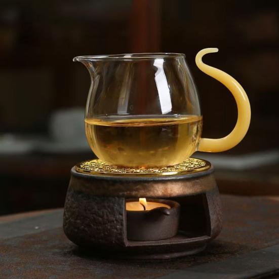 Keramischer Teewärmer Aromatherapie Kerzendiffusor zum Erwärmen von Teekannen Heim Büro Meditationsdekor Retro-Stil Atmosphärenverstärker