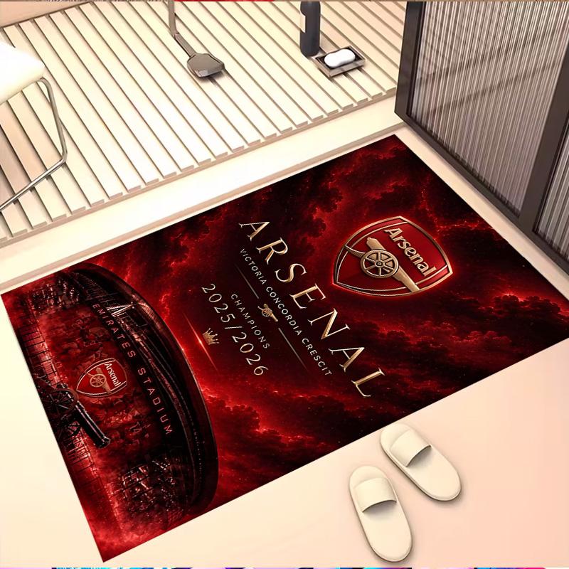 Arsenal F.C Print Rug, Washable Floor Carpet, For Entryway Dorm Laundry Room Office Study, Home Decor Birthday Christmas Gift