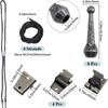 A95D-1 Set Iron Bolo Tie Findings Kit Bolo Tie Tips Replacement End Caps Kit Tie Buckle Accessories For Bolo Tie Making