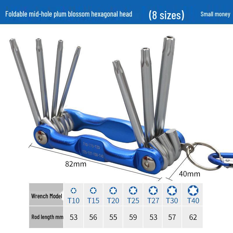 Compact Folding Multi-Tool Set: Metric & Imperial Hex, Torx, Screwdriver