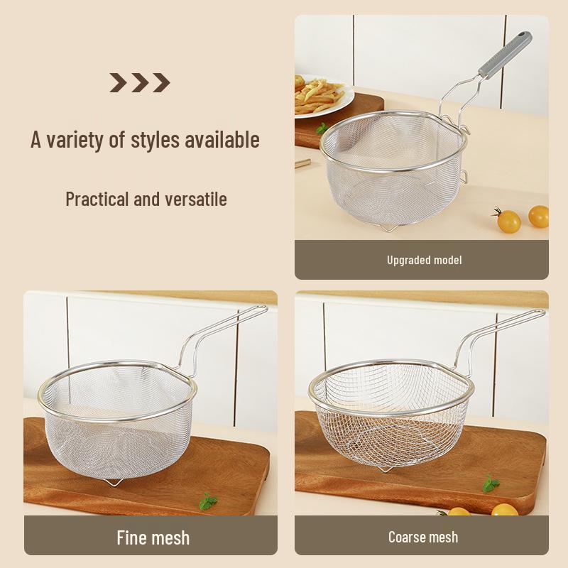 Stainless Steel Multi-Purpose Mesh Fry Basket & Strainer