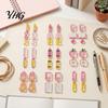 Creative School Theme Dangle Drops 1 Pair Teacher Earrings for Women, Cute 2D Acrylic Crayon Pencil Backpack Appreciation Day Jewelry Number Alphabet