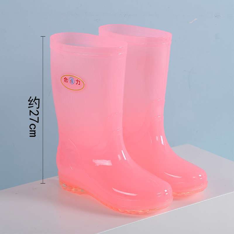 Gelee transparente Regenstiefel Wasserstiefel Regenschuhe Damen Sommer Regentage Arbeit schnelltrocknende Gummischuhe abriebfest Küche hoch wasserdicht s
