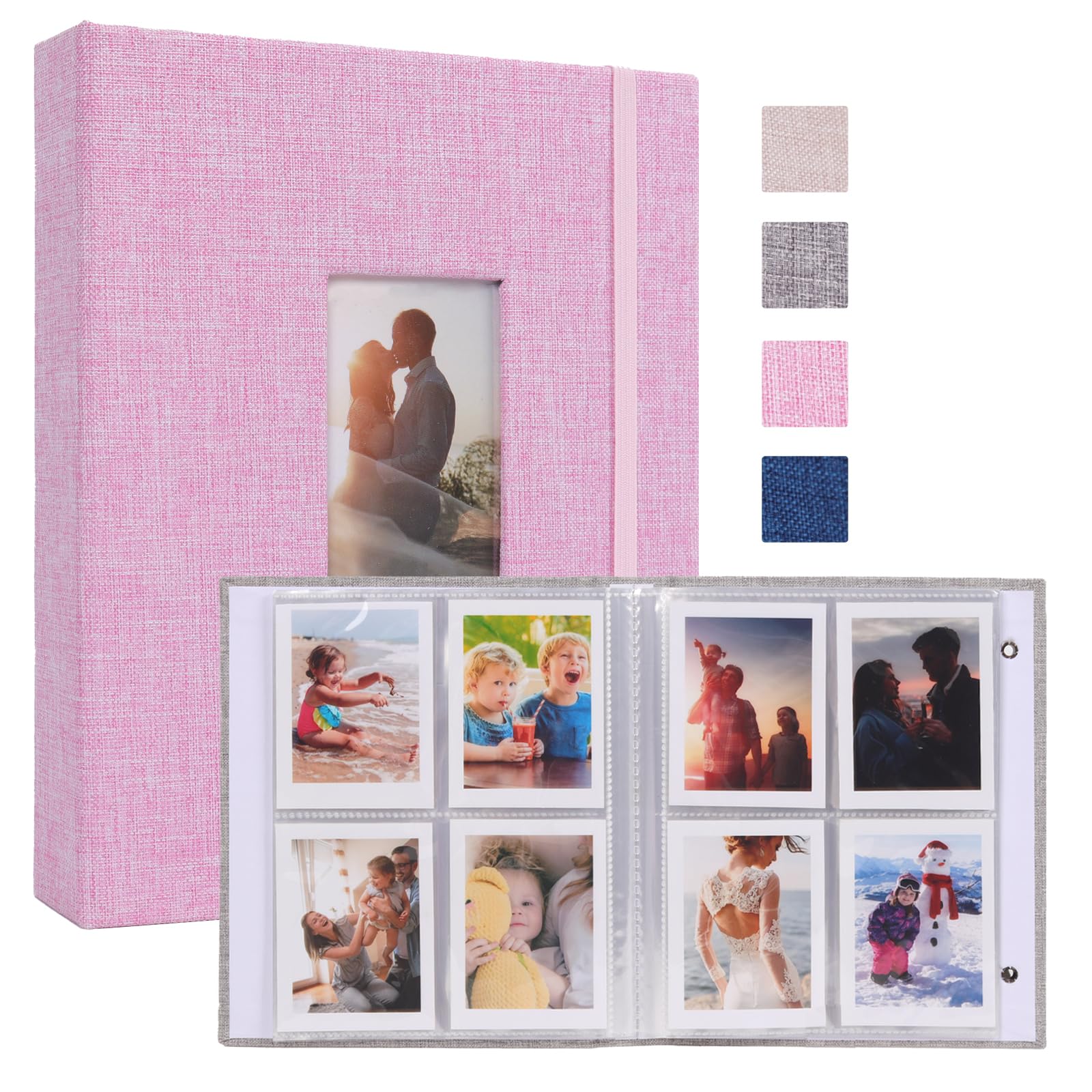 

Альбом Instax Книга Instax Хранение 208 фотографий Большая вместимость Карманный файл Instax Альбом на годовщину свадьбы (розовый) розовый