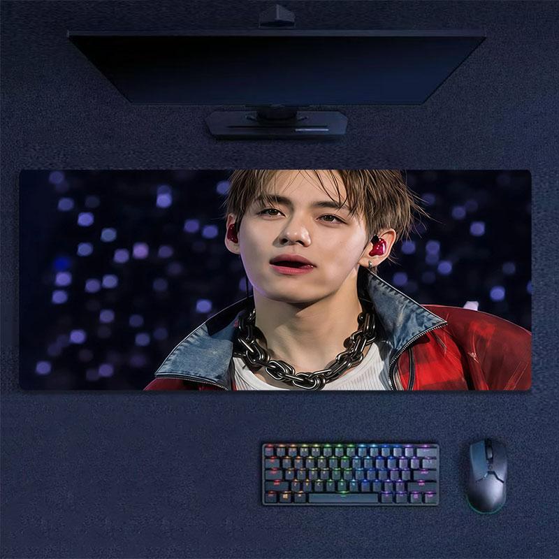 V Mouse Pad, Large Gaming Desk Mat, Non-slip XXL Mousepad for Laptop & Tablet, Mini PC Playmat with Stitched Edges