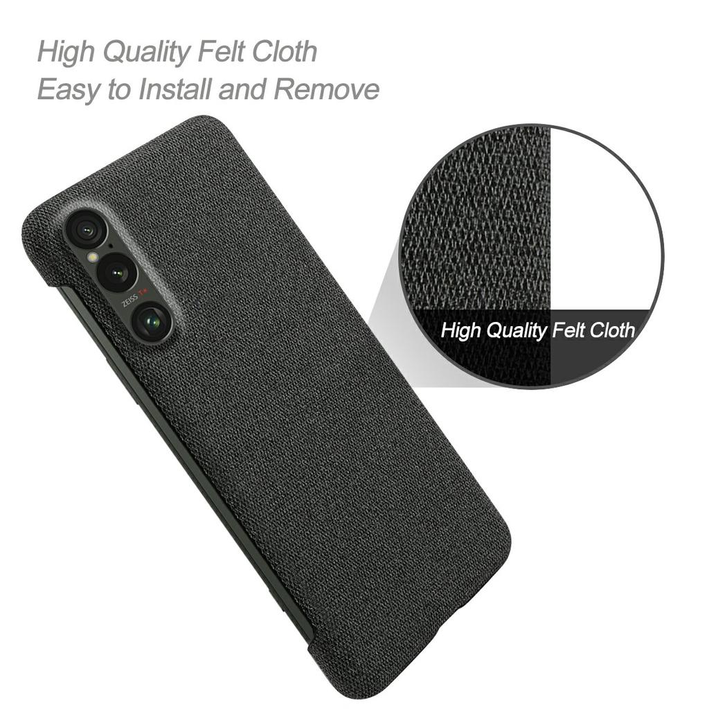For Sony Xperia 1 VII Phone Case Cloth Texture Anti-Scratch Protective PC Back Cover