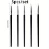 5pcs Manicure Soft Silicone Pen, Small Head Silicone Embossing Pen, Nail Art Brushes Set, for Nail Design And Decoration