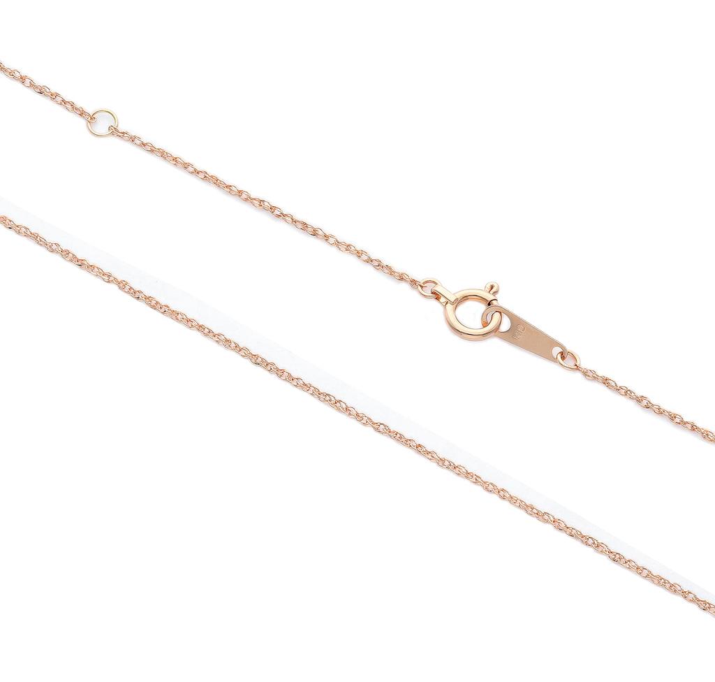 K10 Pink Gold 40cm Screw Chain Necklace L&CO 63-8114