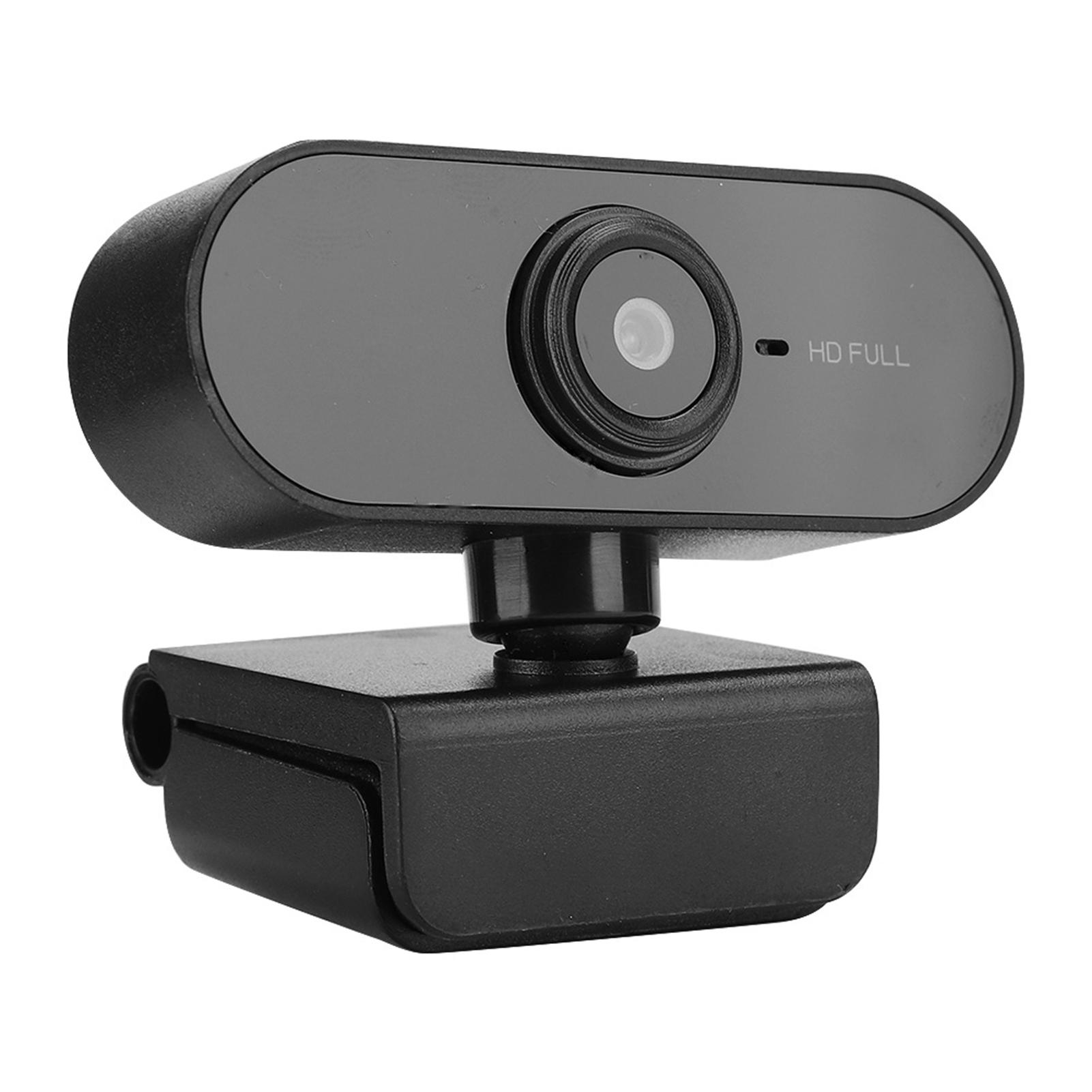 

1080P Computer Camera with Microphone Desktop USB Webcam Free Drive for Video Call(Black ) чорний
