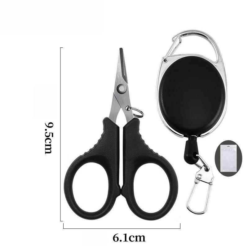 1pcs Titanium Coated Stainless Steel Fishing Scissor Plier - PE Braid Line Cutter for Carp Fishing Tools