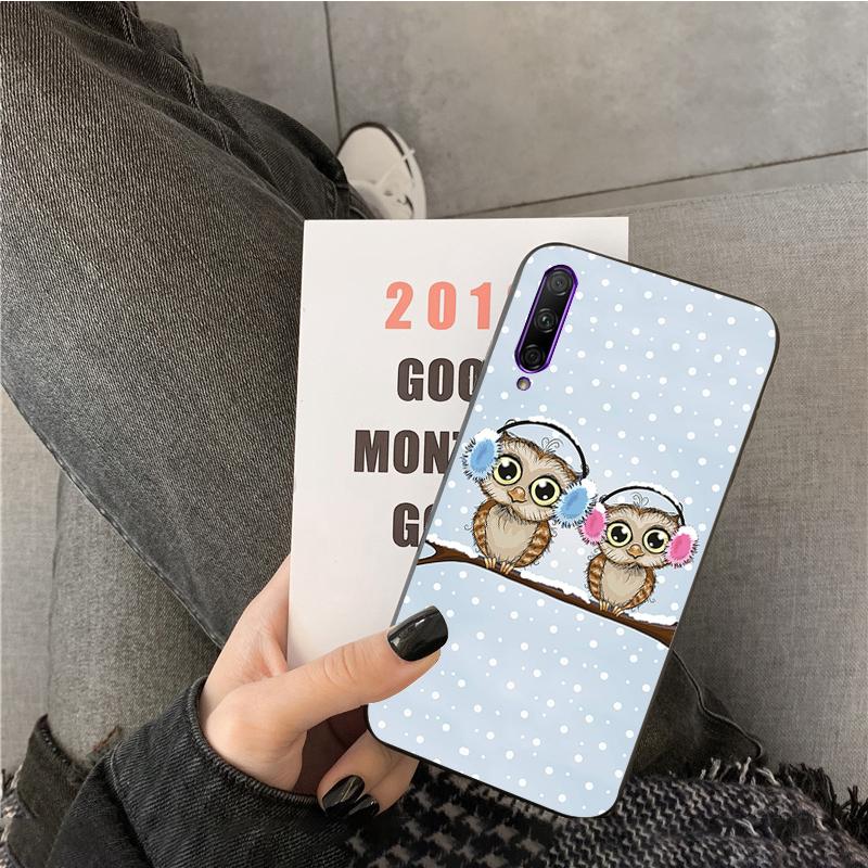 Husă de Telefon Drăguță cu Bufniță Cartoon și Inimi pentru Îndrăgostiți Pentru Huawei P50 Pro P30 P40 Lite P40Pro P20 lite P10 Plus Mate 20 Pro Mate20 X