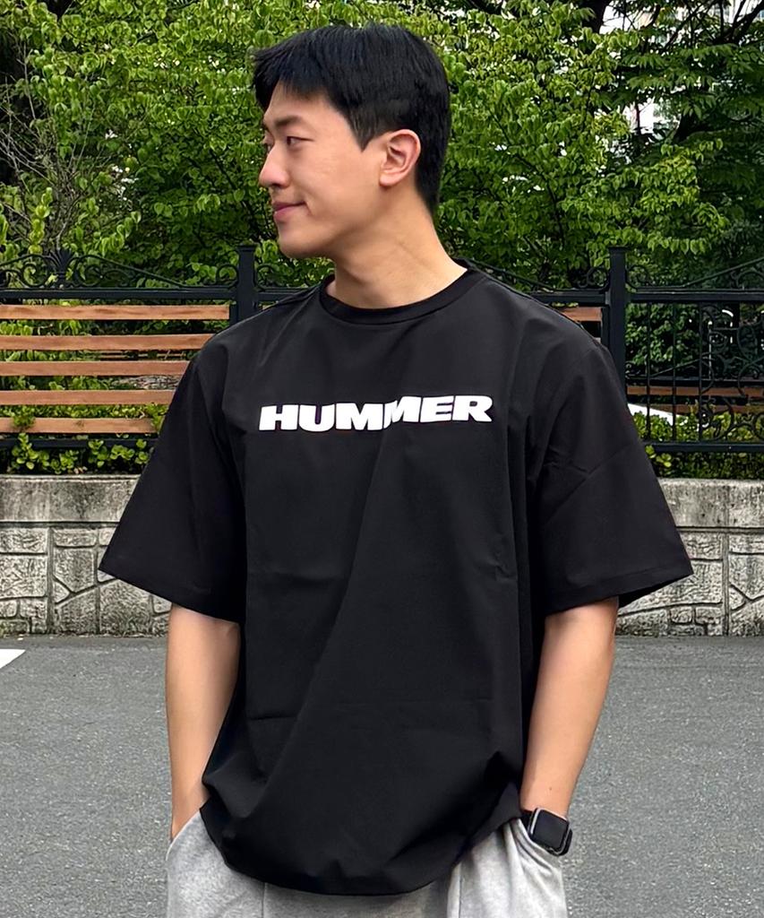 Hummer Signature Logo Cooling Woven Short Sleeve T-Shirt Black
