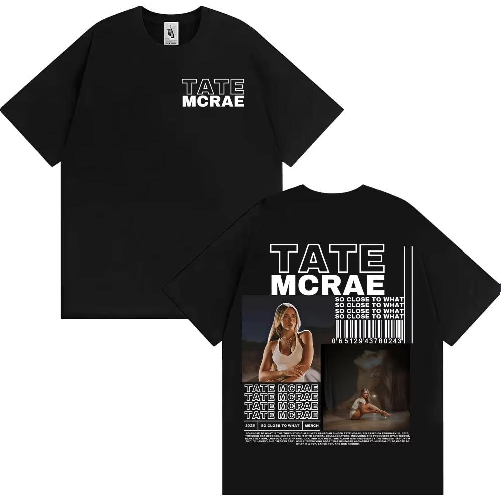 

Tate Mcrae Album So Close To What 2026 Tour T Shirt Men Women Fashion Aesthetic Casual T-shirts High Quality Male Cotton T-shirt S разноцветный