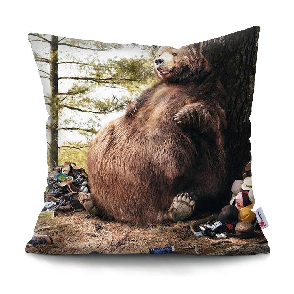 Roztomilá legrační zvířátka povlak na polštář pohovka do auta domácí dekorace povlak na polštář polyester