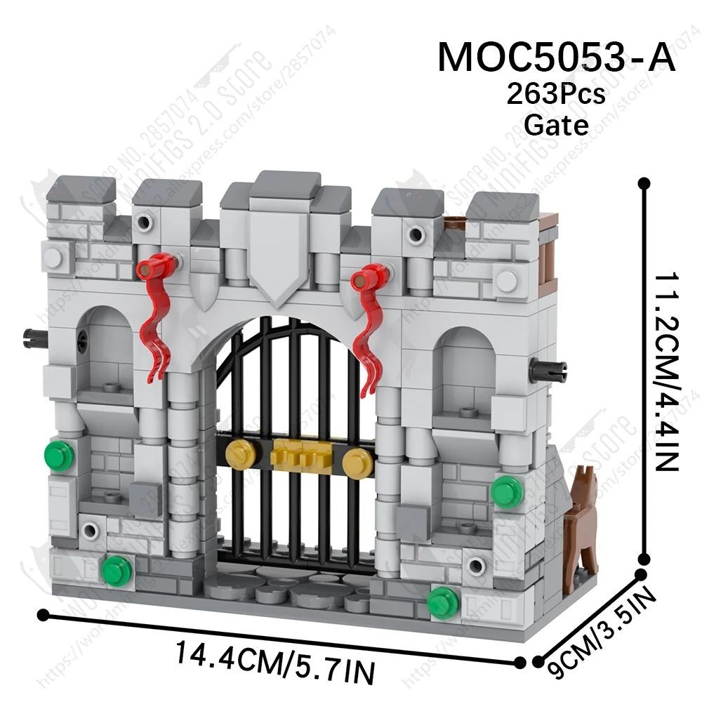 MOOXI MOC Medieval Castle City Wall Tower Architecture Military Building Blocks Adult Set Bricks Assembly Kids Toy Birthday Gift