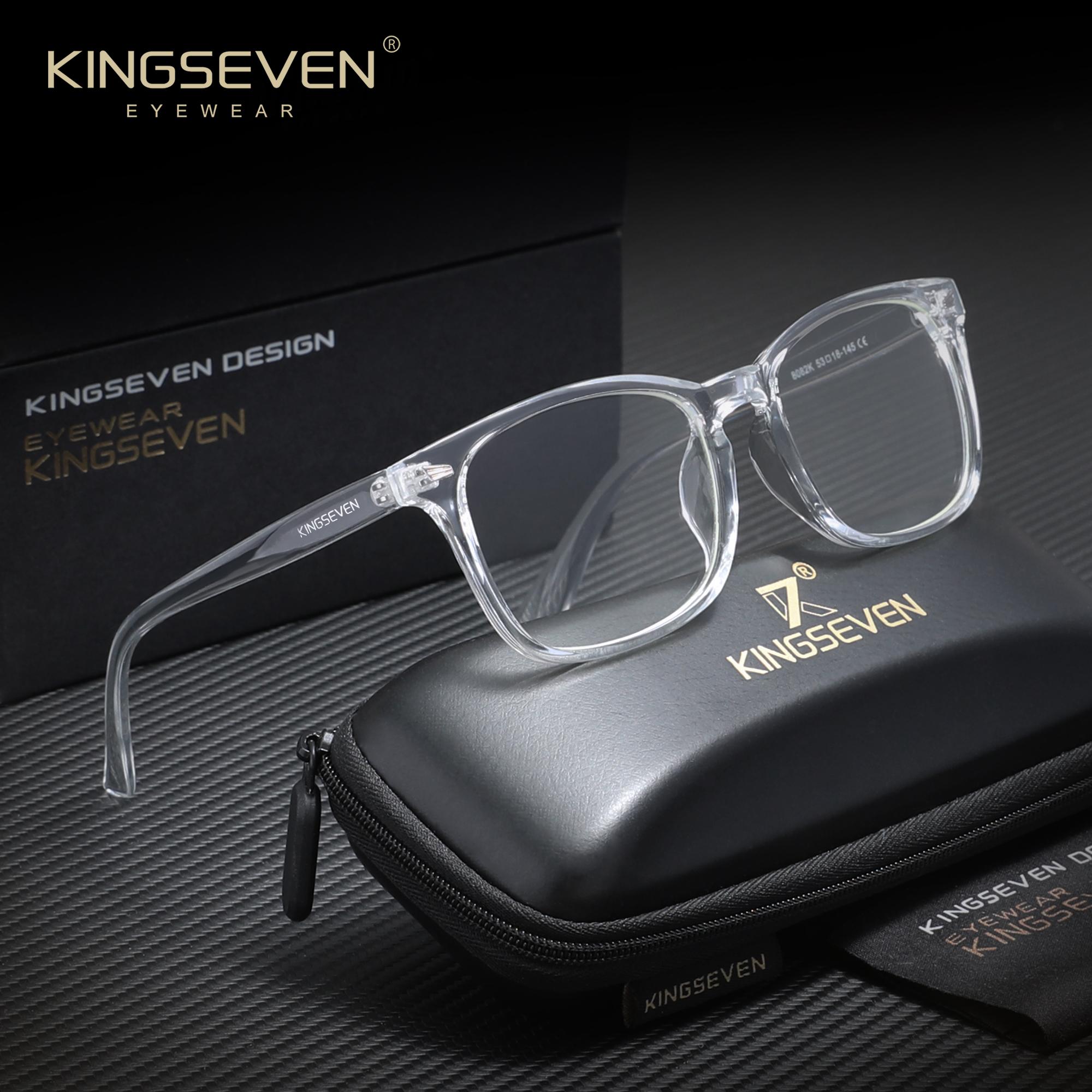 KINGSEVEN Retro Classic Blue Light Blocking Glasses Unisex Computer Blue Light Blocking Fashionable Rectangle Reading Glasses темно-синий