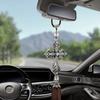 1Pc Cross Pendant with Sparkling Rhinestone Hanging Ornament for Vehicle Interior Decoration Auto Decoration Hanging Automobiles Rear