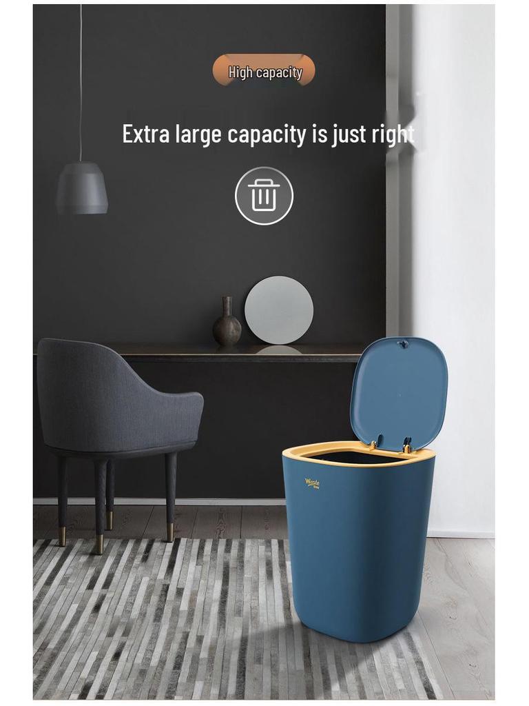 Press-Type Large Capacity Trash Can for Home - Bedroom, Living Room, Kitchen, Bathroom