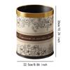 Round Trash Can French vintage Garbage for Bedroom Kitchen Bathroom Office Living Room Dorm Laundry Room Indoor