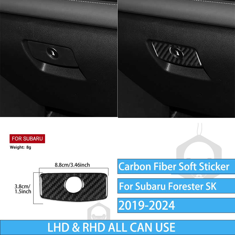 Real Carbon Fiber Car Accessories Gear Air Vent Set Trim Cover Soft Sticker For Subaru Forester SK      2024