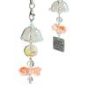1pc plastics Car Cute Goldfish Wind Chime Pendant Decorative Transparent Glass Little Goldfish Wind Chime car accessories funny