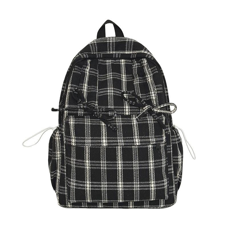 Zaino Scolastico Stile Giapponese Ins Campus Vintage a Quadri Zaino da Donna Autunno Inverno Ragazze Scuola Media Studenti Scuola Superiore Borsa Scolastica Zaino di Classe