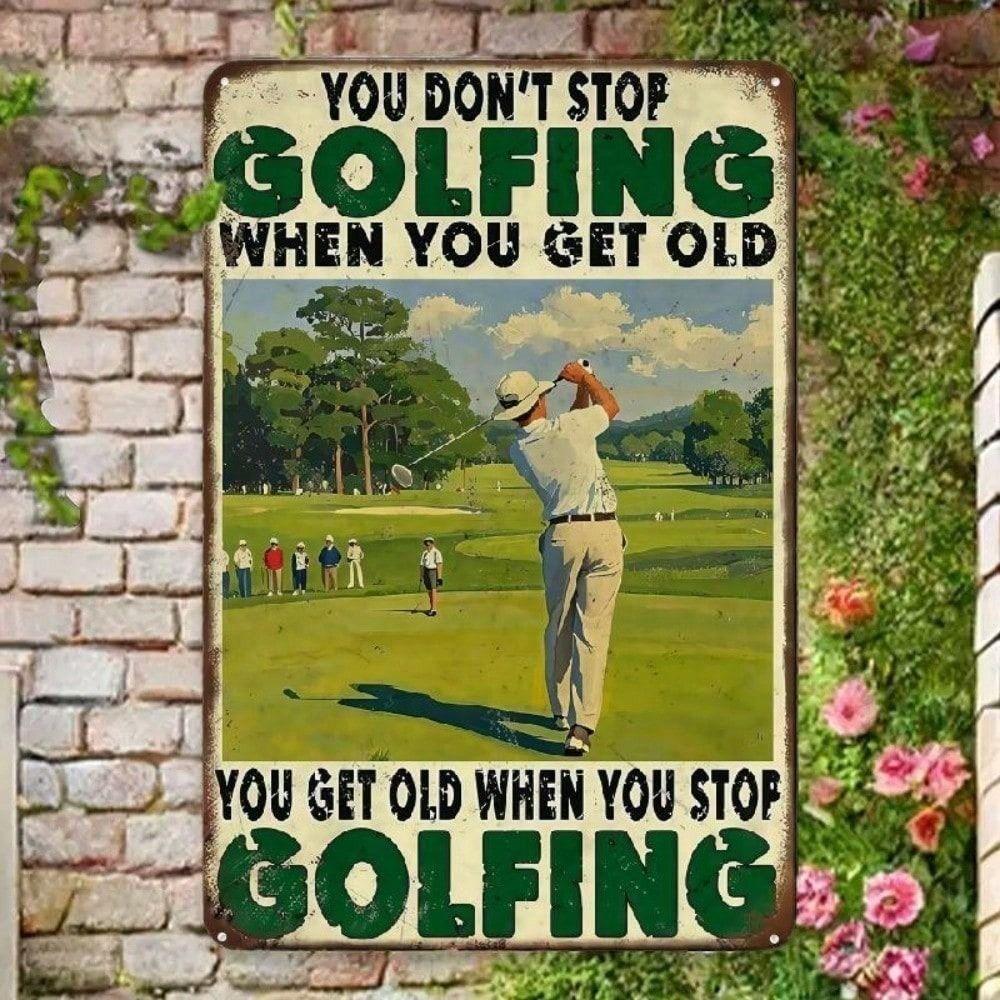 Vintage Golf Metal Poster, Wall Decor for Bar, Golfer Gift